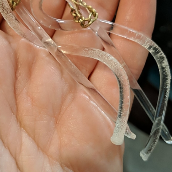 Handmade earrings clear artistic gallery acrylic - Picture 3 of 3